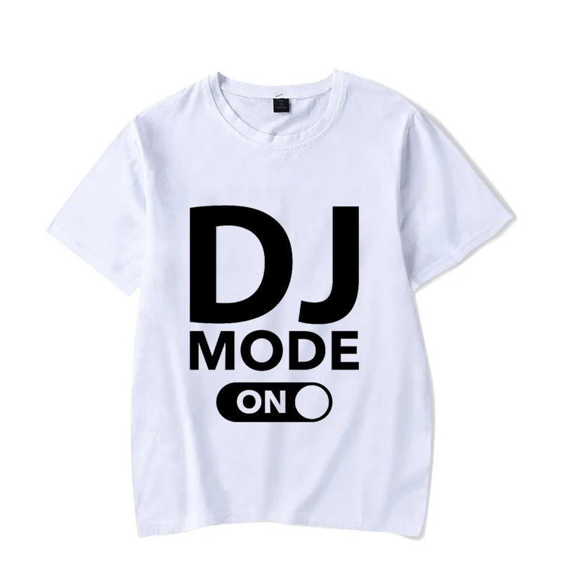 oversized T-shirt Summer Men Women Dj Mode Print Luminous Tees Hip Hop Style Short Sleeve Harajuku DJ Print Glowing Tshirt male