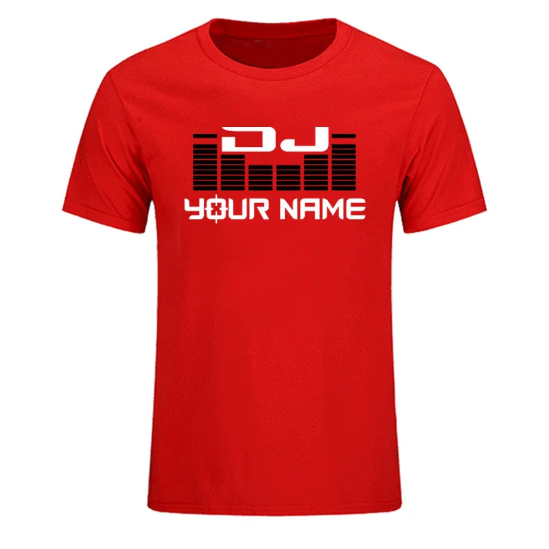 Custom Personalized Surname Diy T-shirt Men Women DJ Your Name T Shirts Hip Hop Tshirt Cotton Summer For Man Top Tees EU Size