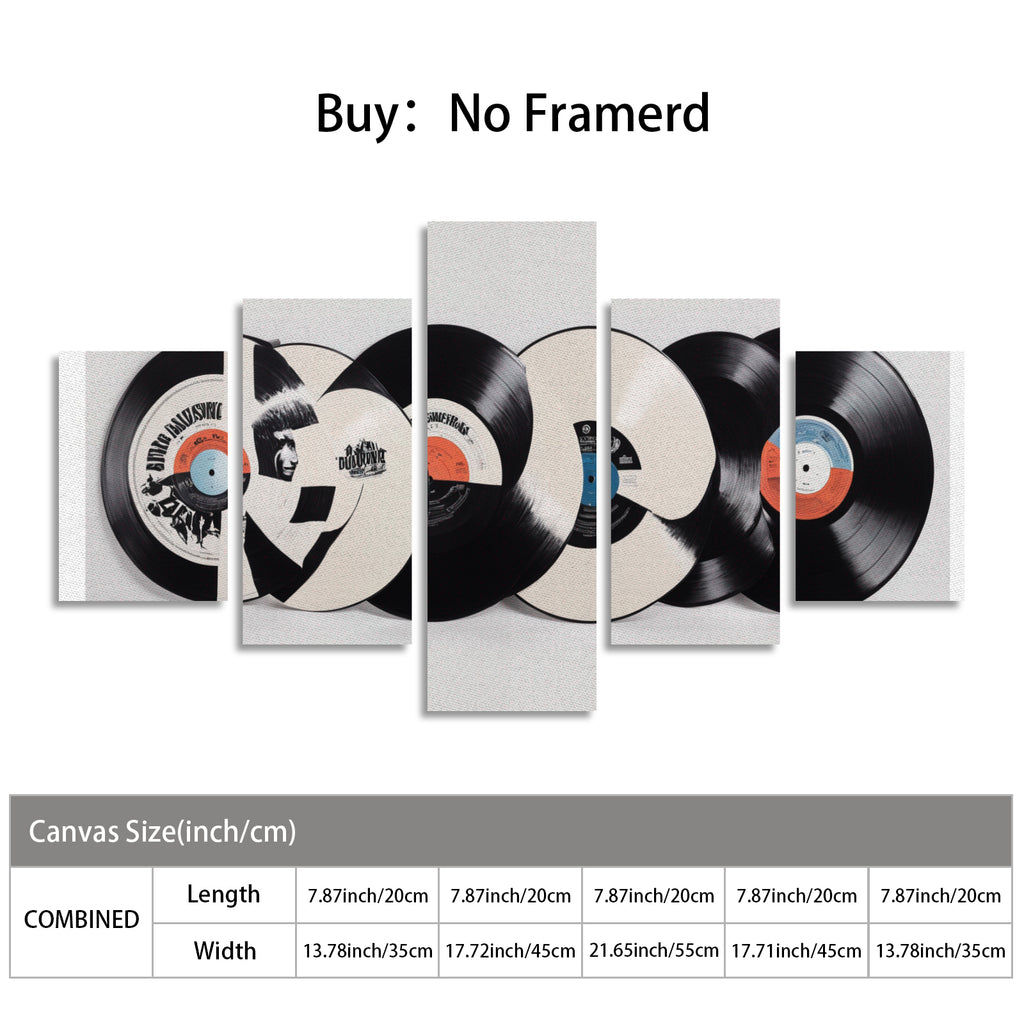 DJ Canvas Wall Art Prints (No Frame) 5-Pieces/Set A