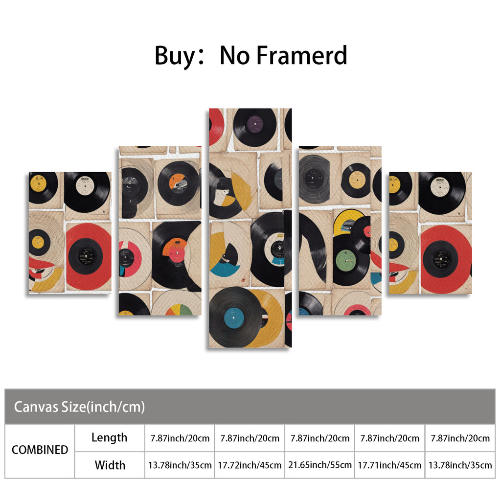 DJ Canvas Wall Art Prints (No Frame) 5-Pieces/Set A