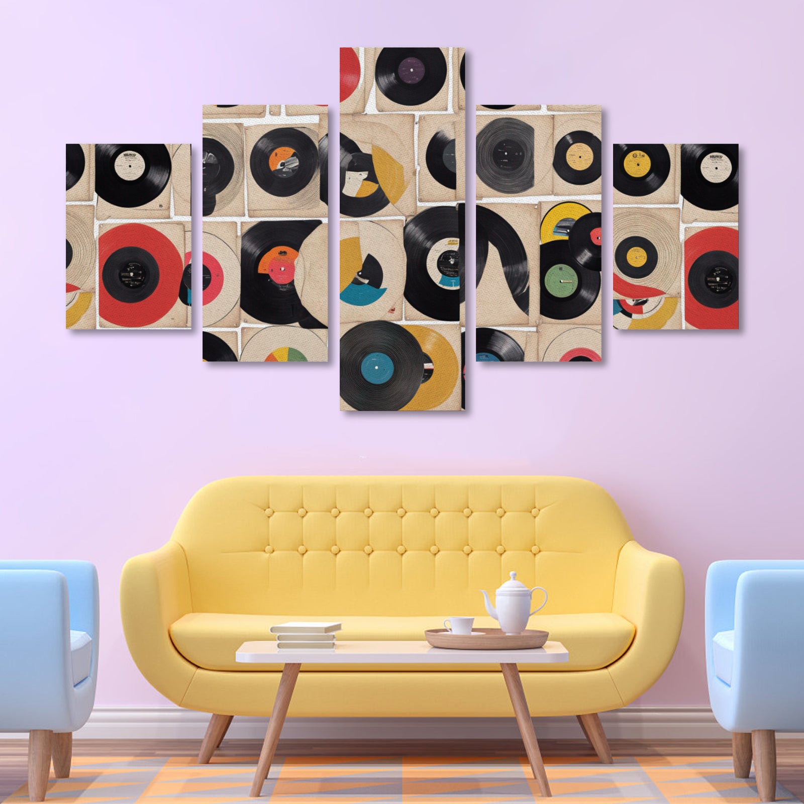 DJ Canvas Wall Art Prints (No Frame) 5-Pieces/Set A - World Salsa Championships