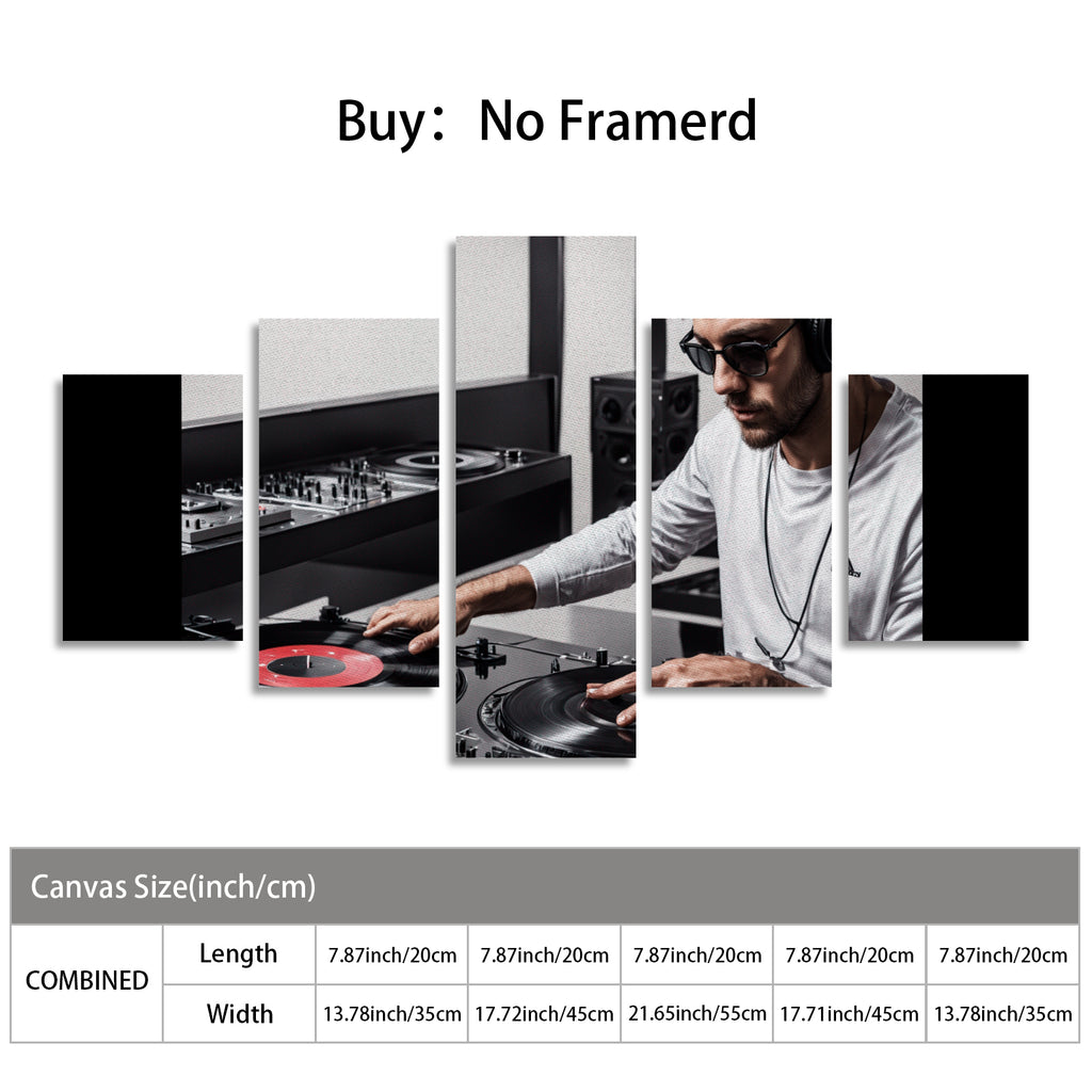 Canvas Wall Art Prints (No Frame) 5-Pieces/Set A