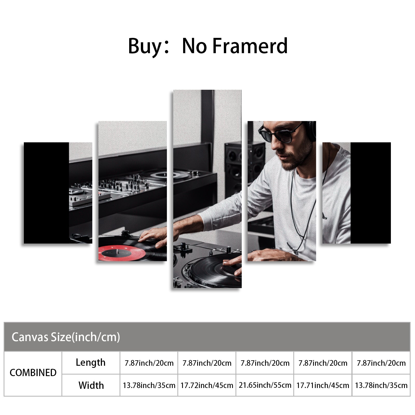 Canvas Wall Art Prints (No Frame) 5-Pieces/Set A