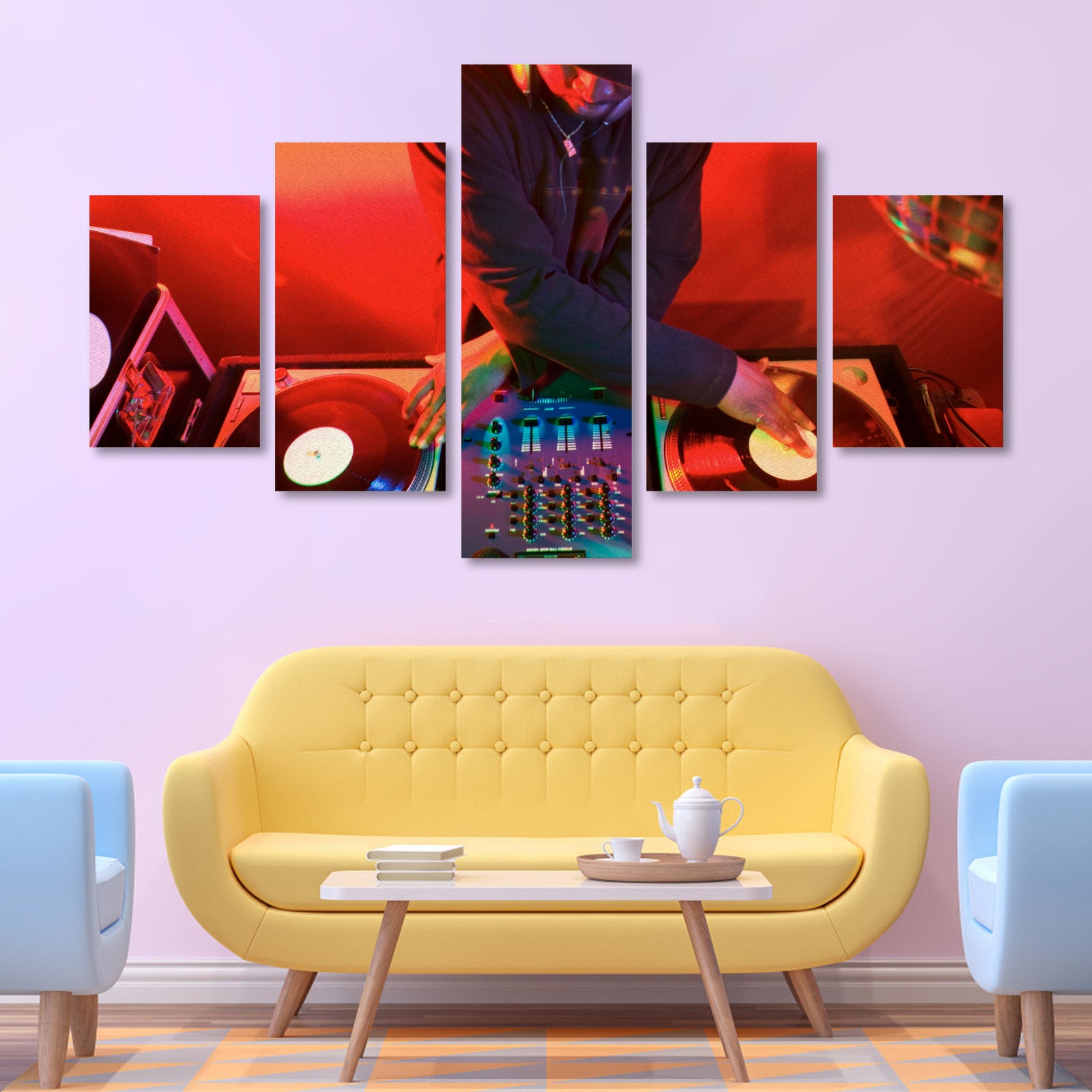 Canvas Wall Art Prints (No Frame) 5-Pieces/Set A