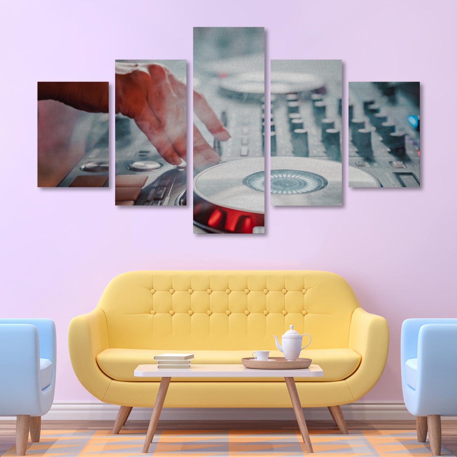 Canvas Wall Art Prints (No Frame) 5-Pieces/Set A