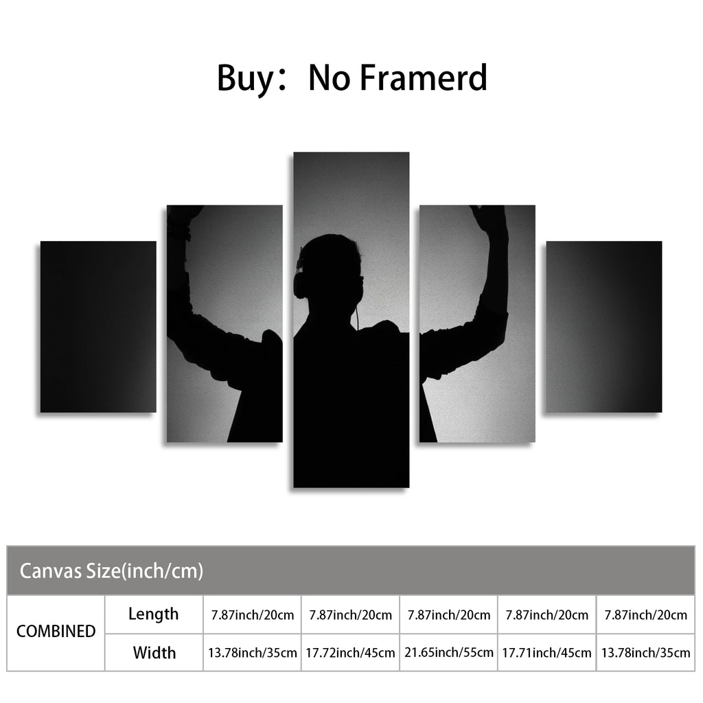 Canvas Wall Art Prints (No Frame) 5-Pieces/Set A