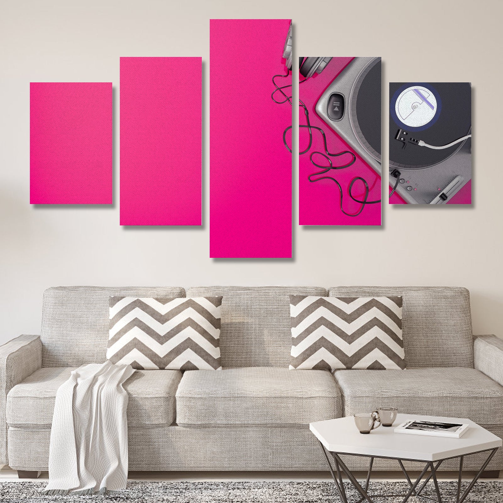 Canvas Wall Art Prints (No Frame) 5-Pieces/Set A