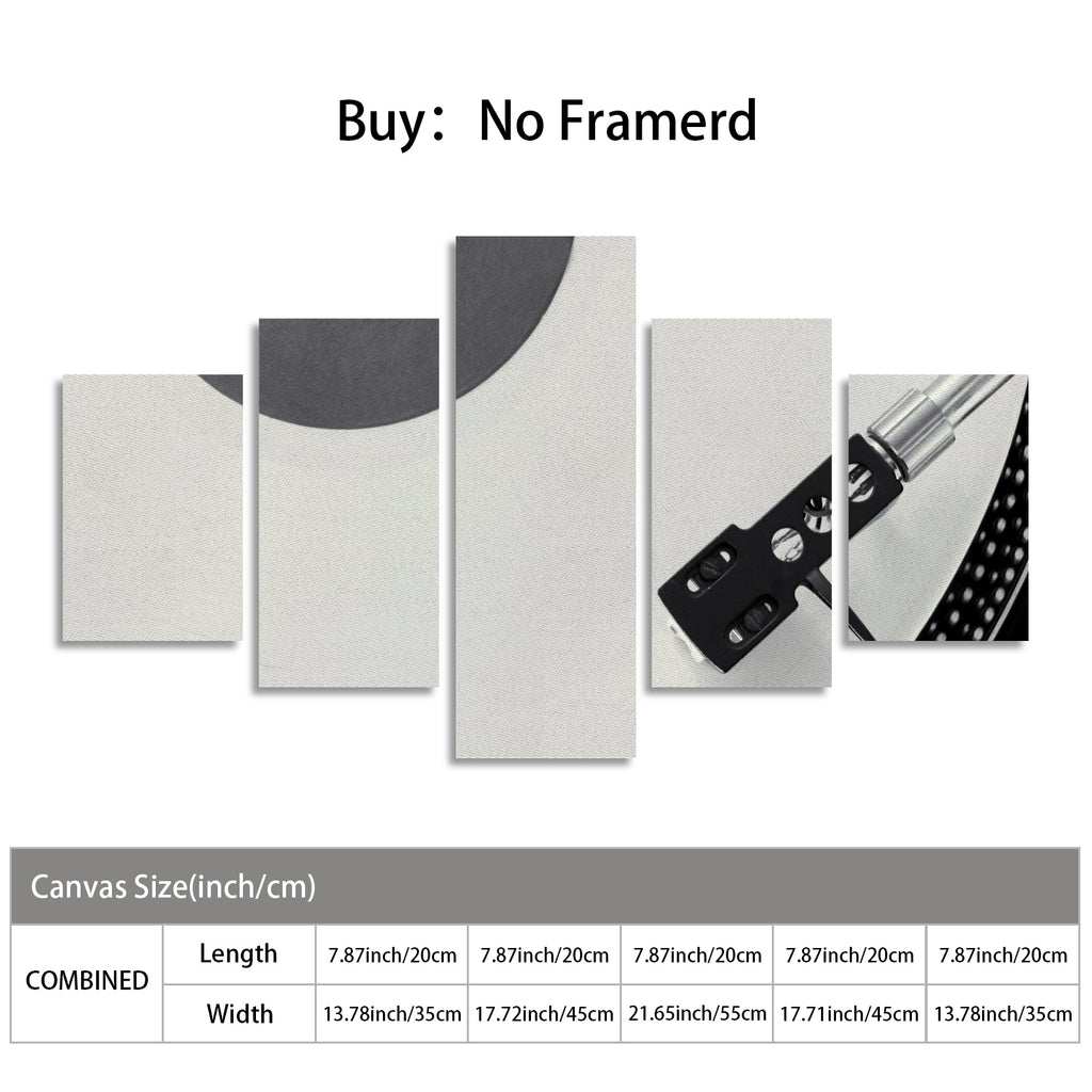 Canvas Wall Art Prints (No Frame) 5-Pieces/Set A