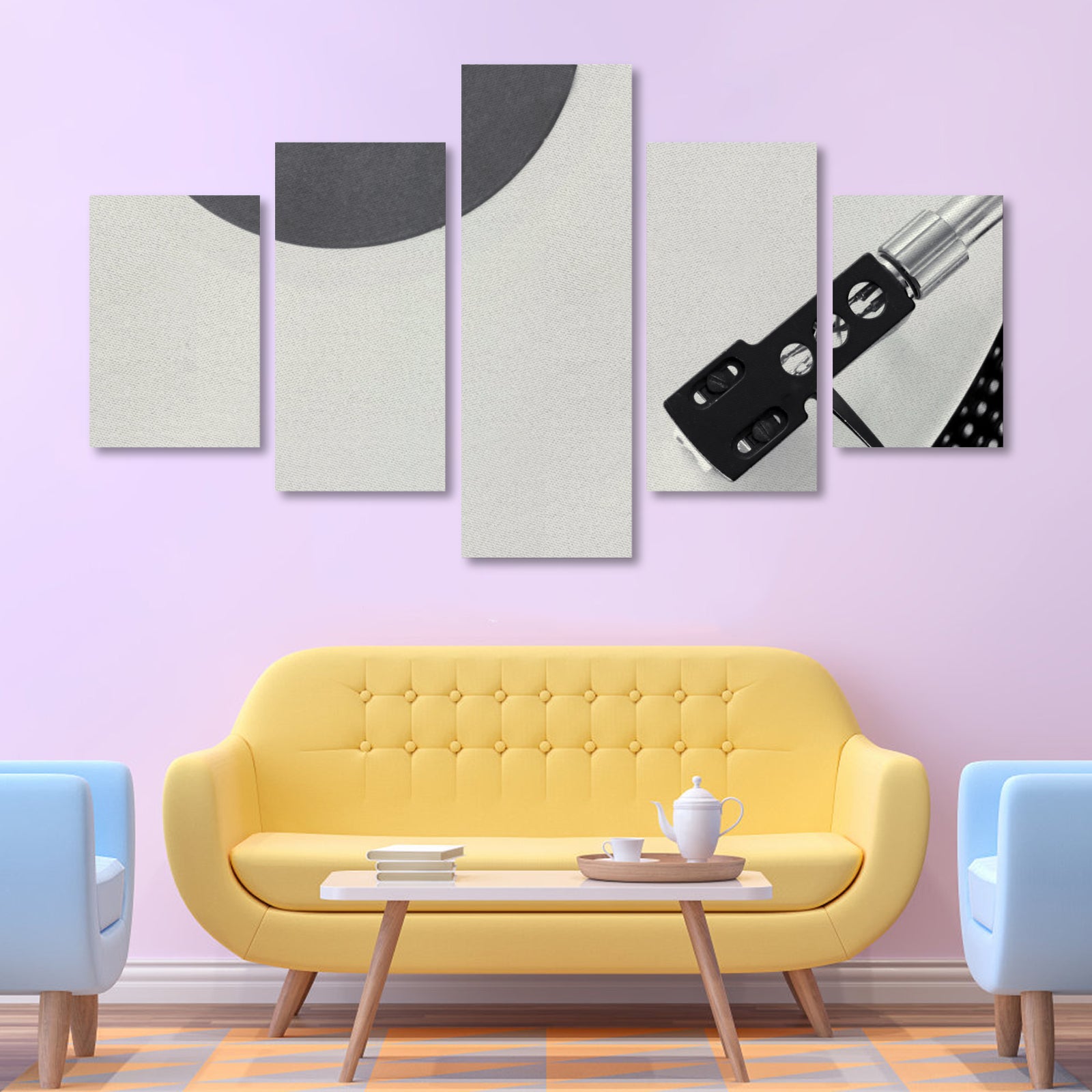 Canvas Wall Art Prints (No Frame) 5-Pieces/Set A