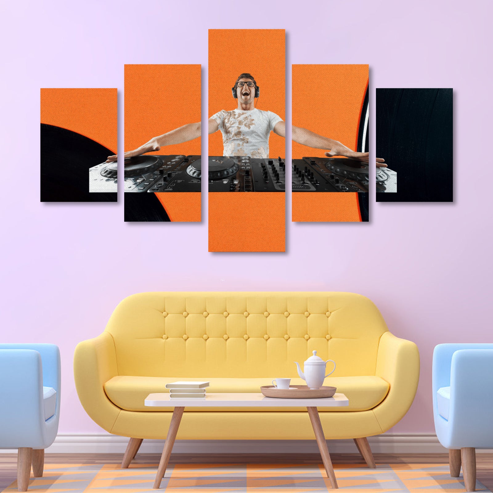 Canvas Wall Art Prints (No Frame) 5-Pieces/Set A