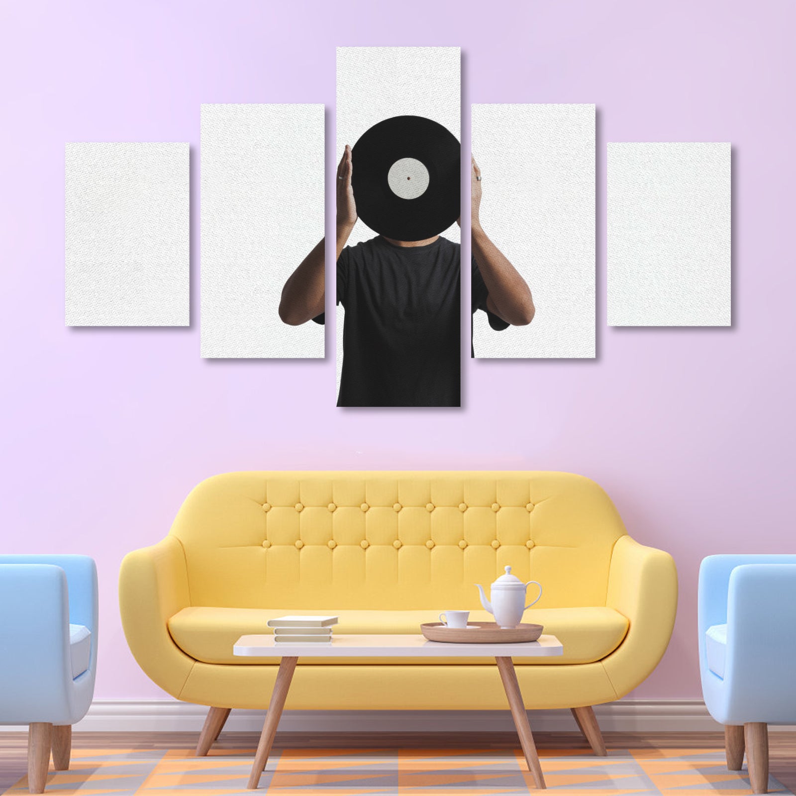Canvas Wall Art Prints (No Frame) 5-Pieces/Set A