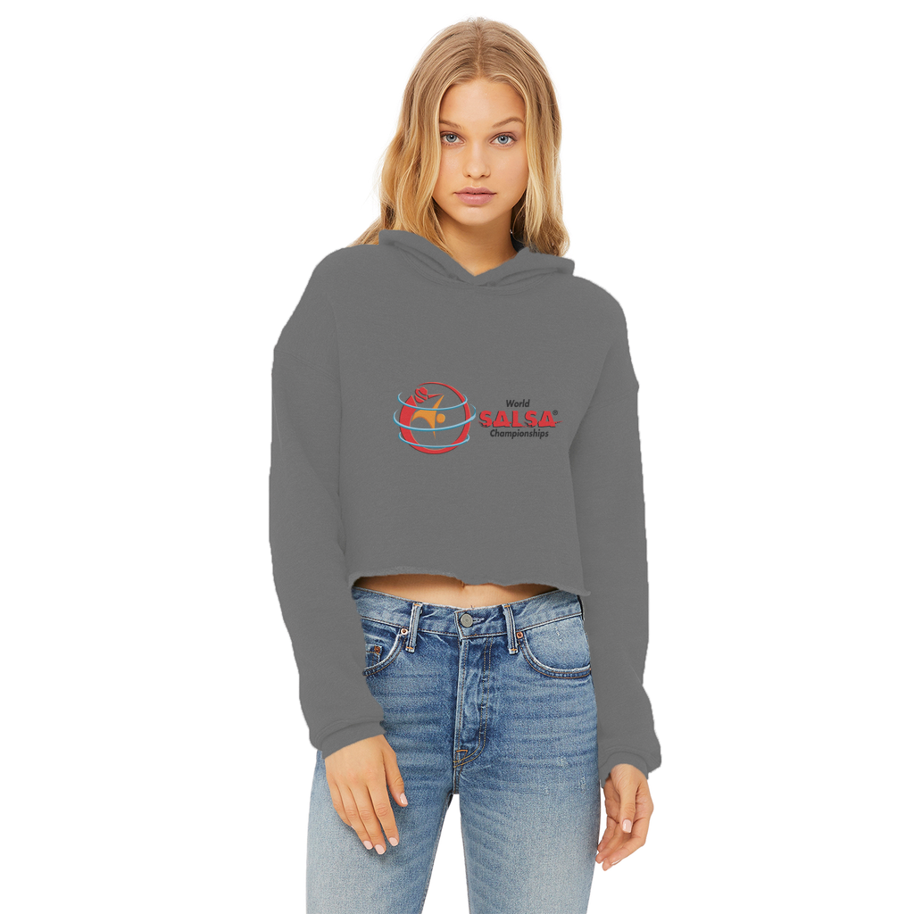 WSC Collection Ladies Cropped Raw Edge Hoodie
