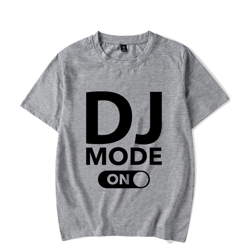 oversized T-shirt Summer Men Women Dj Mode Print Luminous Tees Hip Hop Style Short Sleeve Harajuku DJ Print Glowing Tshirt male