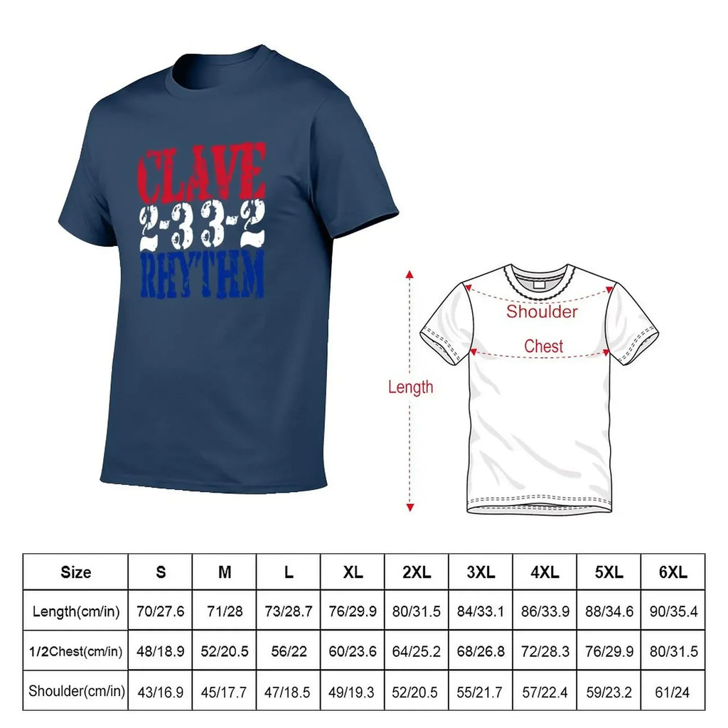 Clave Rhythm Salsa Music T-Shirt cute tops summer top Men's cotton t-shirt