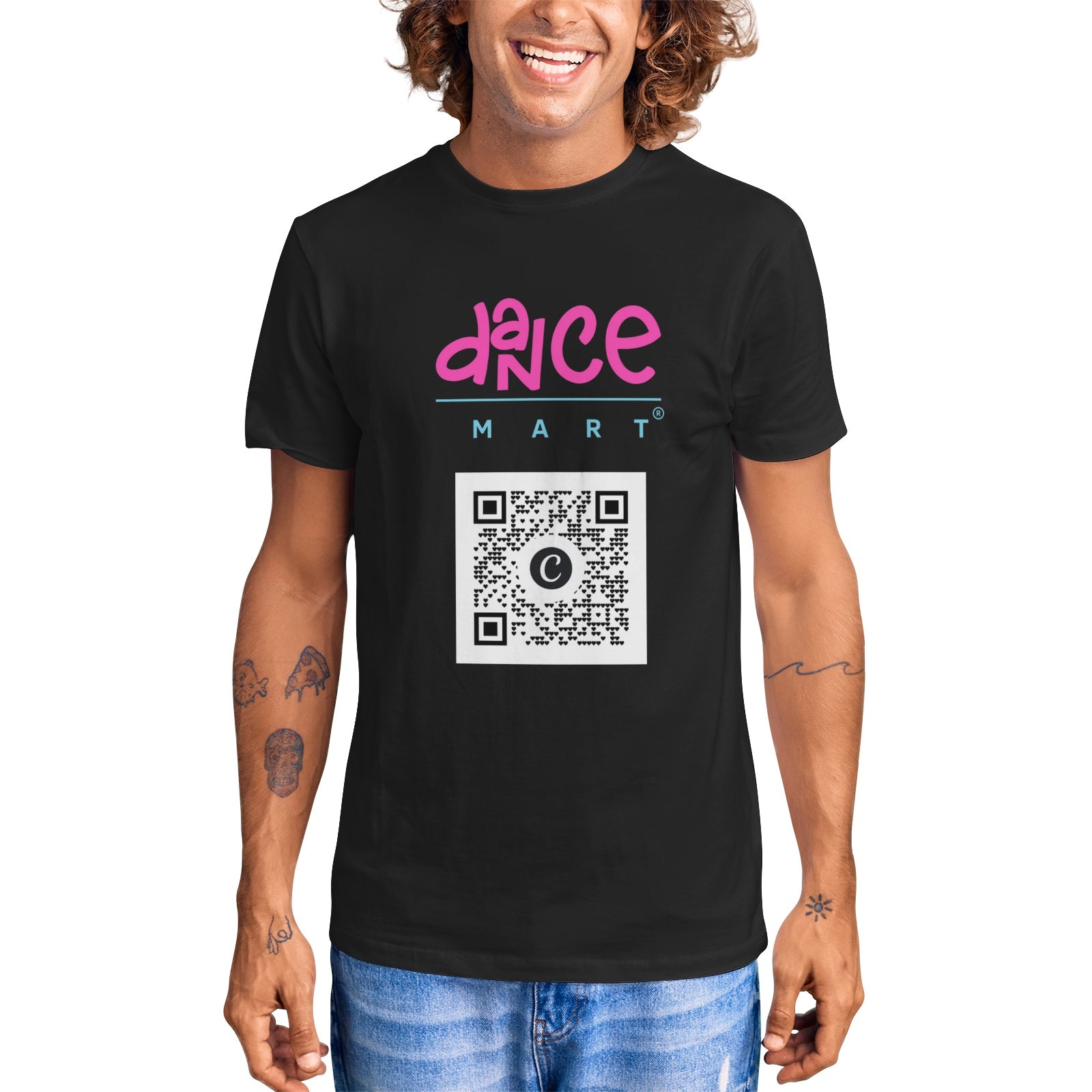 Scan and Dance Unisex Short Sleeve Crew Neck Cotton Jersey T-Shirt Printy6