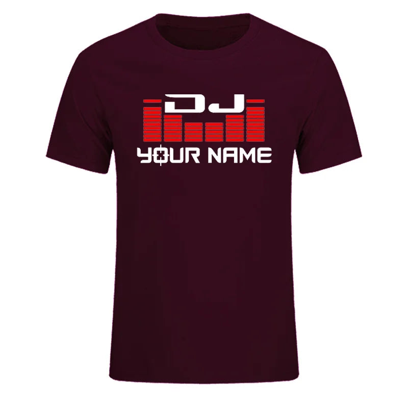 Custom Personalized Surname Diy T-shirt Men Women DJ Your Name T Shirts Hip Hop Tshirt Cotton Summer For Man Top Tees EU Size