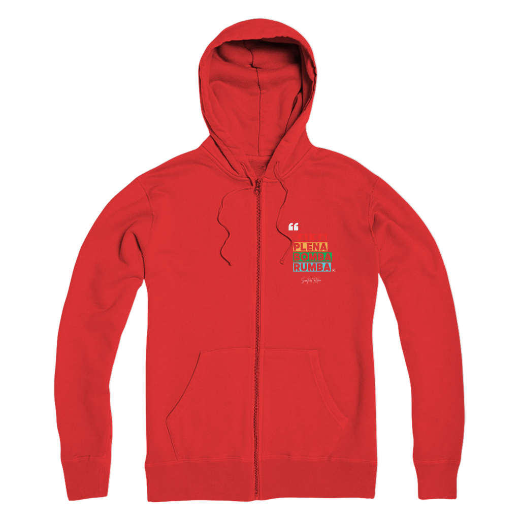 Salsa Bomba Plena Rumba Premium Adult Zip Hoodie