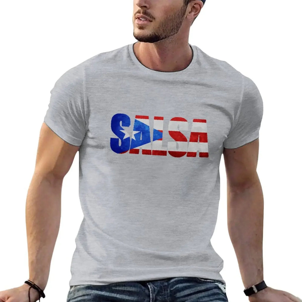 Salsa Puerto Rico T-shirt customs aesthetic clothes men clothings
