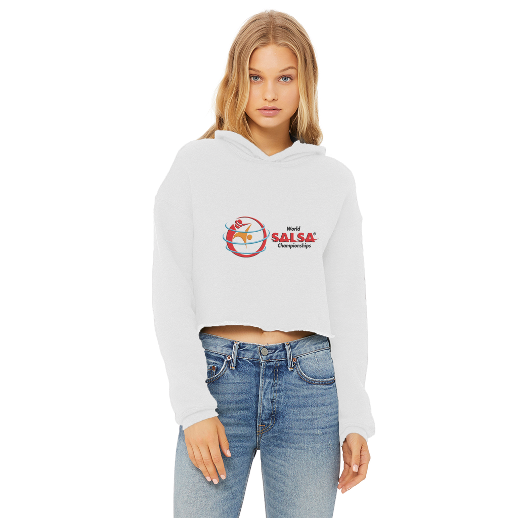 WSC Collection Ladies Cropped Raw Edge Hoodie
