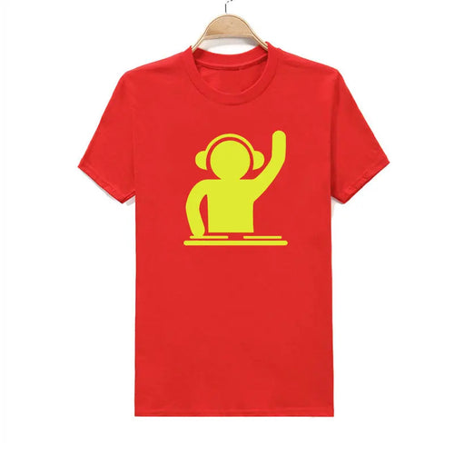 2019 summer brand Man T-shirt DJ Turntables Techno Club Music Headphones Cotton Tops Short Sleeve Plus Size T-shirt For