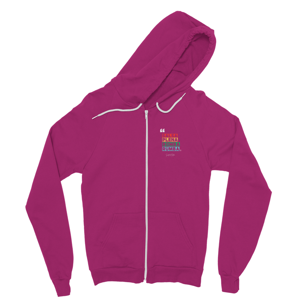 Salsa Bomba Plena Rumba Classic Adult Zip Hoodie