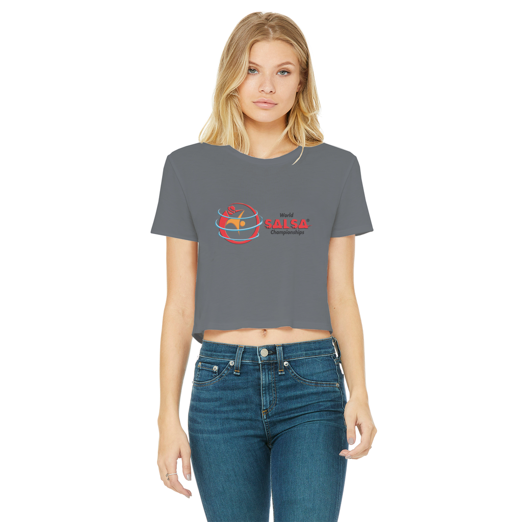 WSC Collection Classic Women's Cropped Raw Edge T-Shirt