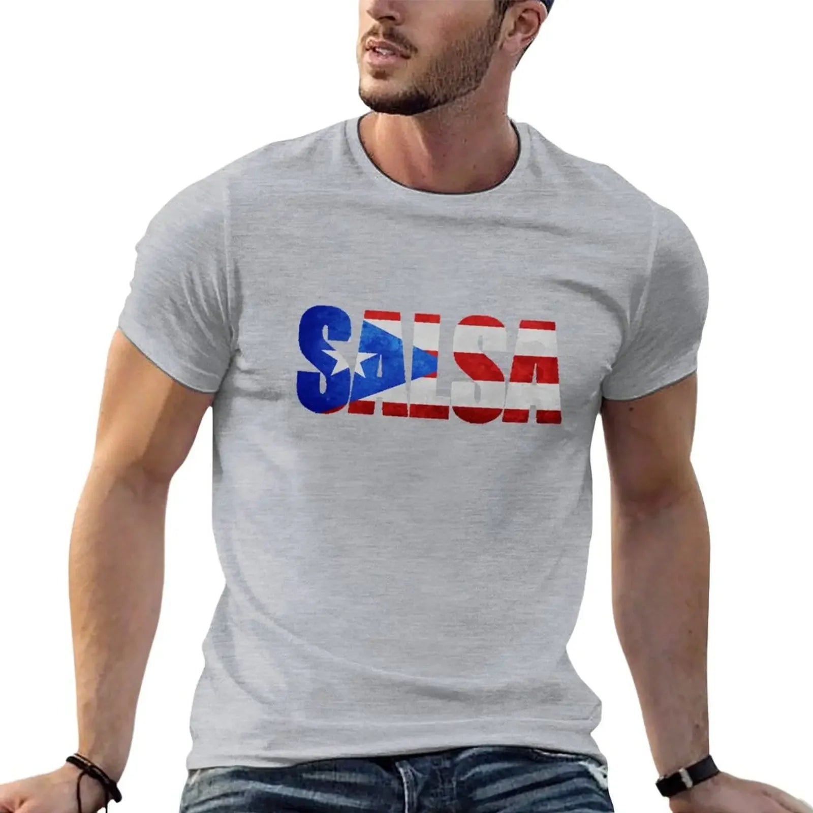 Salsa Puerto Rico T-shirt customs aesthetic clothes men clothings