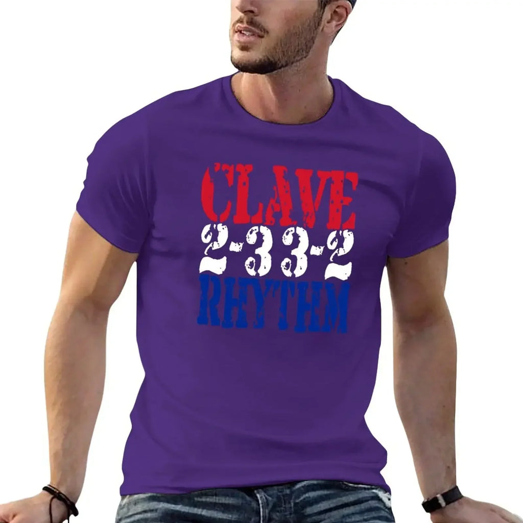 Clave Rhythm Salsa Music T-Shirt cute tops summer top Men's cotton t-shirt