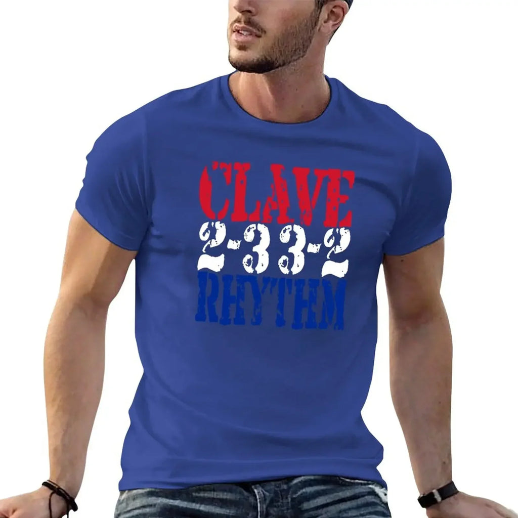 Clave Rhythm Salsa Music T-Shirt cute tops summer top Men's cotton t-shirt