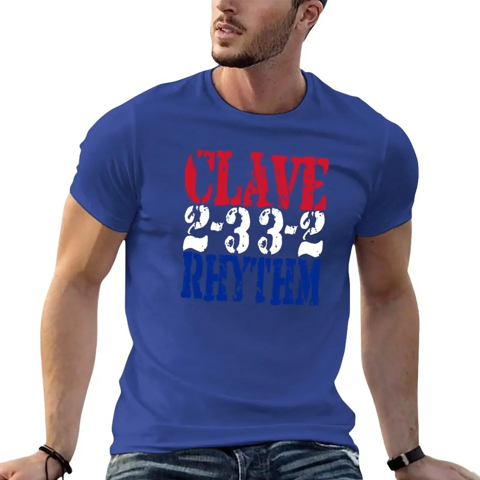 Clave Rhythm Salsa Music T-Shirt cute tops summer top Men's cotton t-shirt
