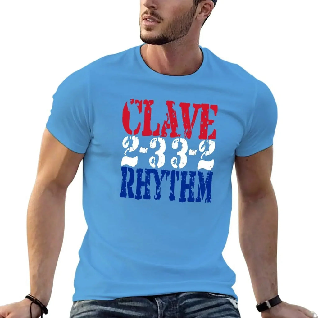 Clave Rhythm Salsa Music T-Shirt cute tops summer top Men's cotton t-shirt