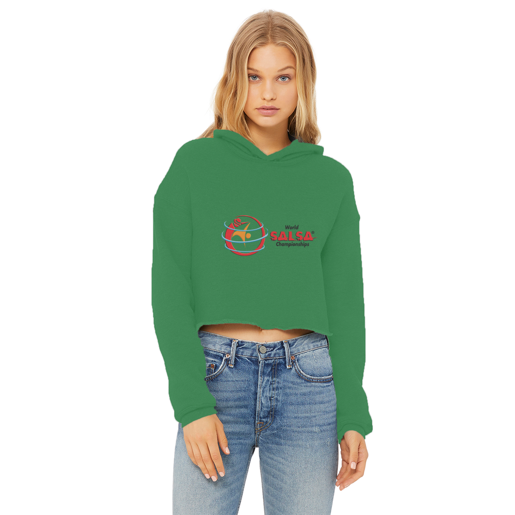 WSC Collection Ladies Cropped Raw Edge Hoodie