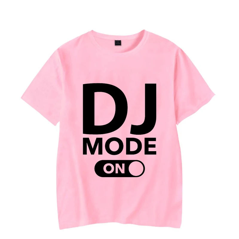 oversized T-shirt Summer Men Women Dj Mode Print Luminous Tees Hip Hop Style Short Sleeve Harajuku DJ Print Glowing Tshirt male