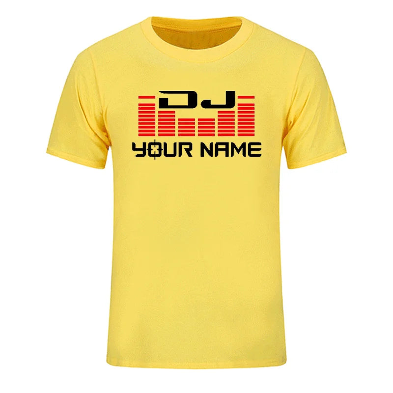 Custom Personalized Surname Diy T-shirt Men Women DJ Your Name T Shirts Hip Hop Tshirt Cotton Summer For Man Top Tees EU Size