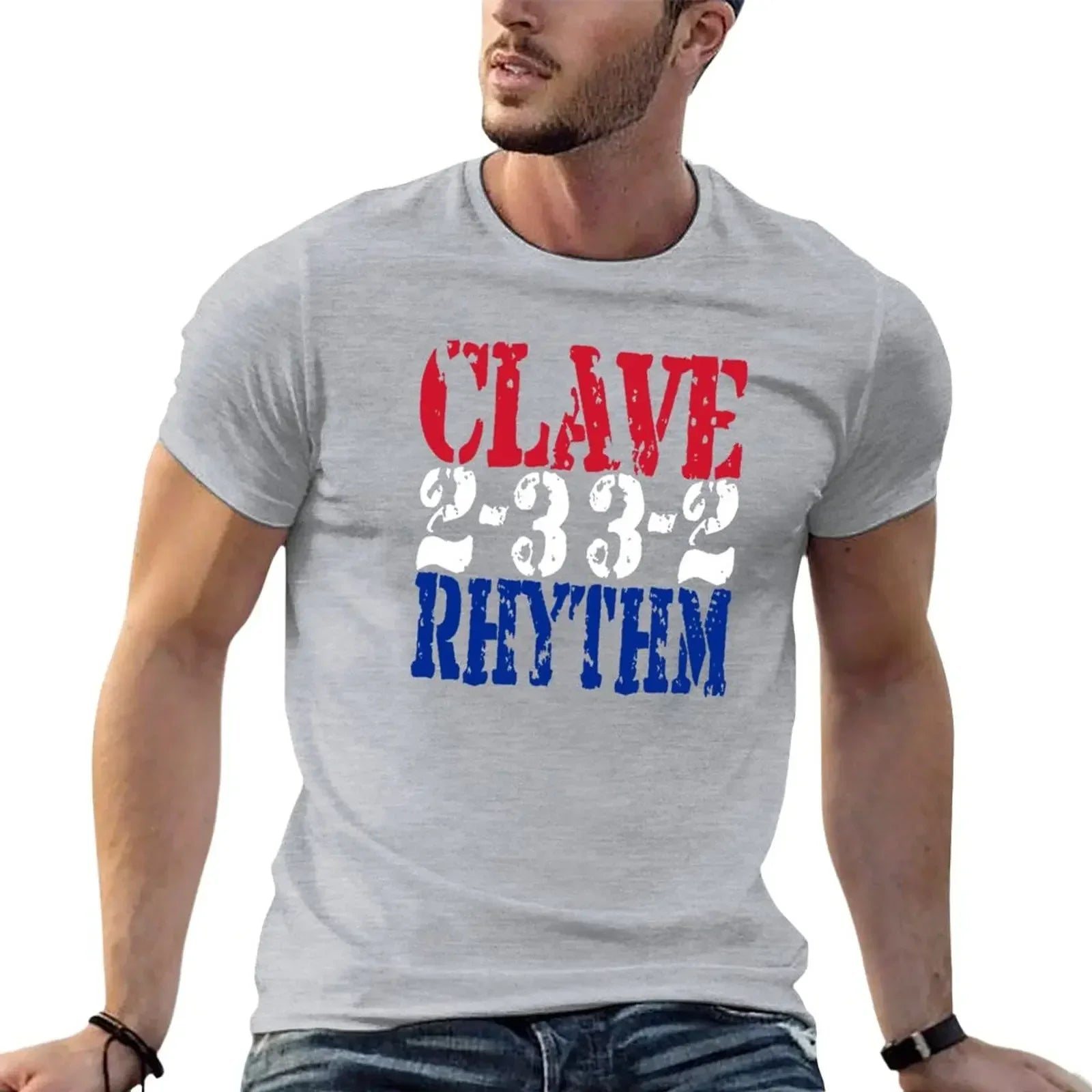 Clave Rhythm Salsa Music T-Shirt cute tops summer top Men's cotton t-shirt