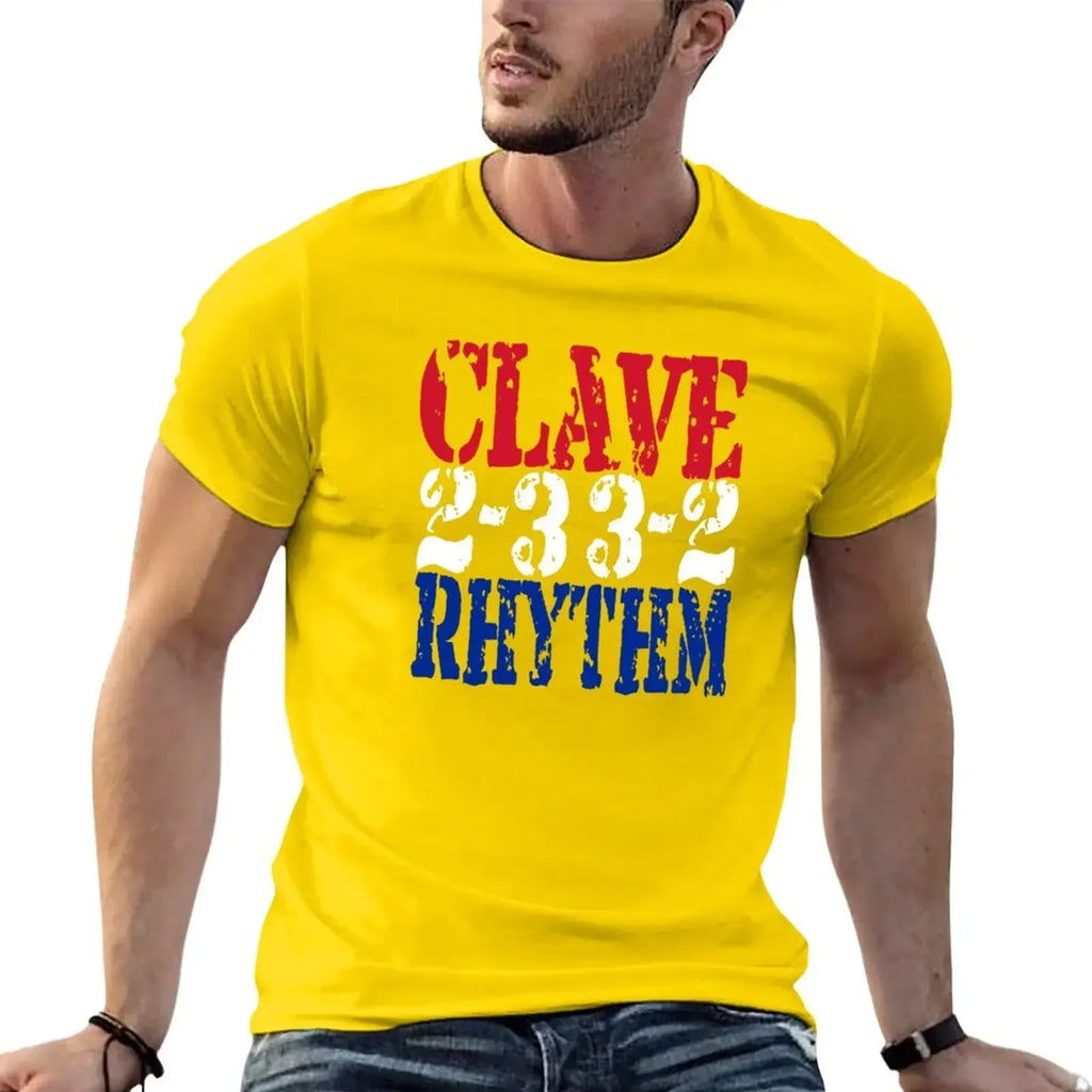 Clave Rhythm Salsa Music T-Shirt cute tops summer top Men's cotton t-shirt