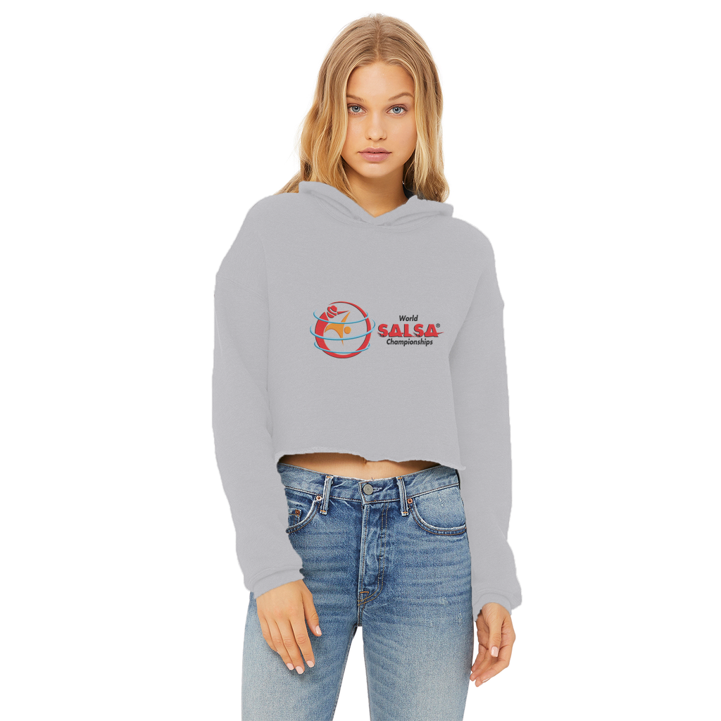 WSC Collection Ladies Cropped Raw Edge Hoodie