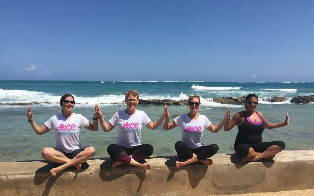 Yoga Class on the Beach by Santosa World Salsa Championships