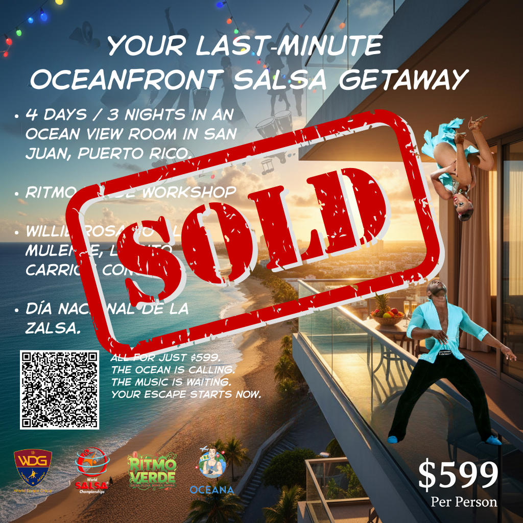 4 Days / 3 Nights in an Ocean View Room+Free Salsa Concert dance-mart