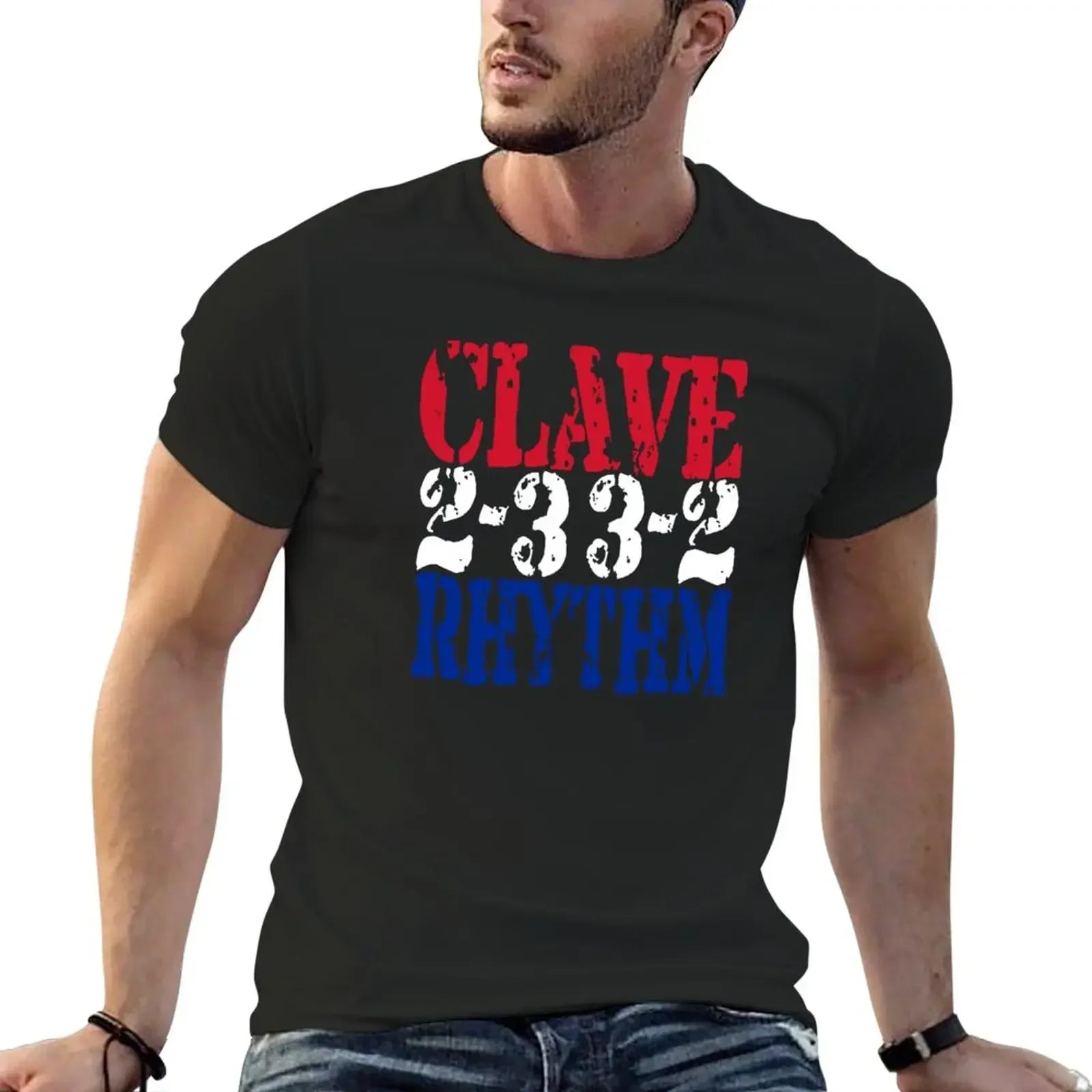 Clave Rhythm Salsa Music T-Shirt cute tops summer top Men's cotton t-shirt