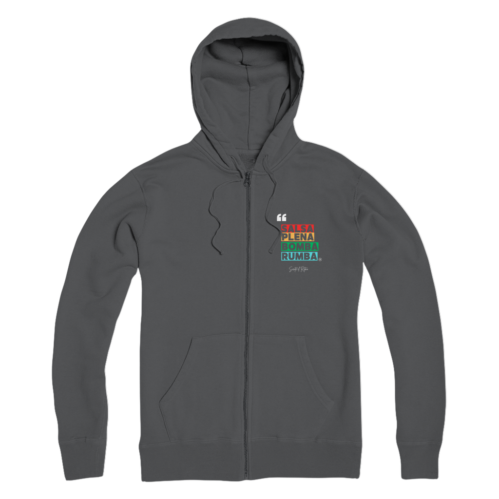 Salsa Bomba Plena Rumba Premium Adult Zip Hoodie