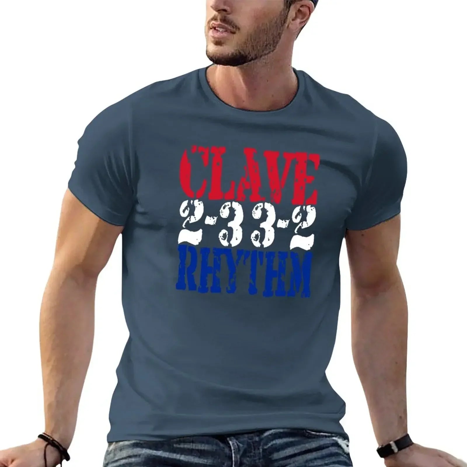 Clave Rhythm Salsa Music T-Shirt cute tops summer top Men's cotton t-shirt