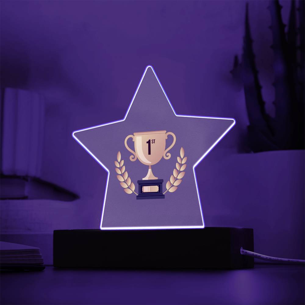 Printed Star Acrylic Plaque