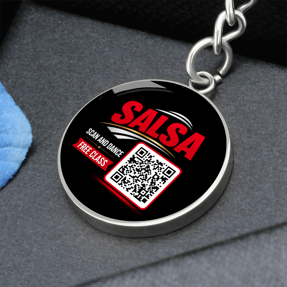 Scan and Dance Keychain- Free Salsa Class ShineOn Fulfillment