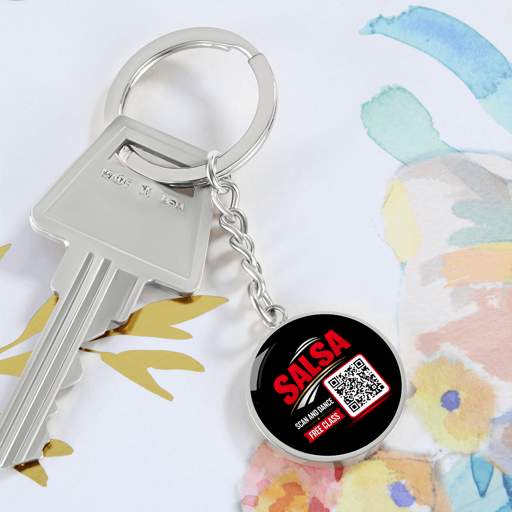 Scan and Dance Keychain- Free Salsa Class ShineOn Fulfillment