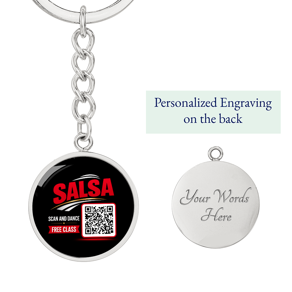 Scan and Dance Keychain- Free Salsa Class ShineOn Fulfillment