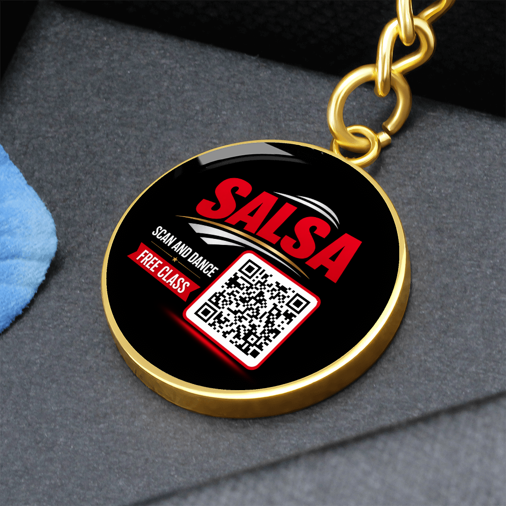 Scan and Dance Keychain- Free Salsa Class ShineOn Fulfillment