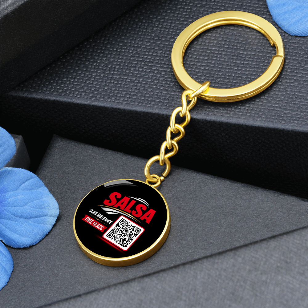 Scan and Dance Keychain- Free Salsa Class ShineOn Fulfillment