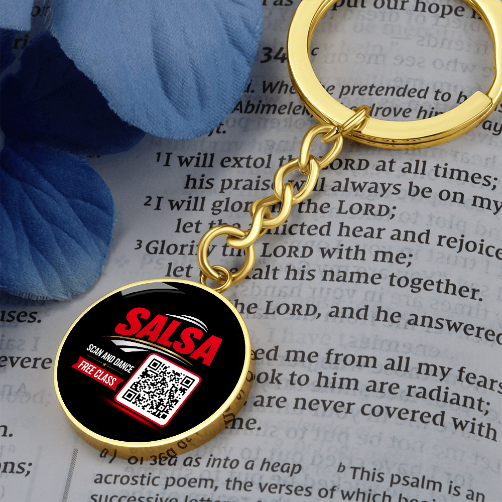 Scan and Dance Keychain- Free Salsa Class ShineOn Fulfillment