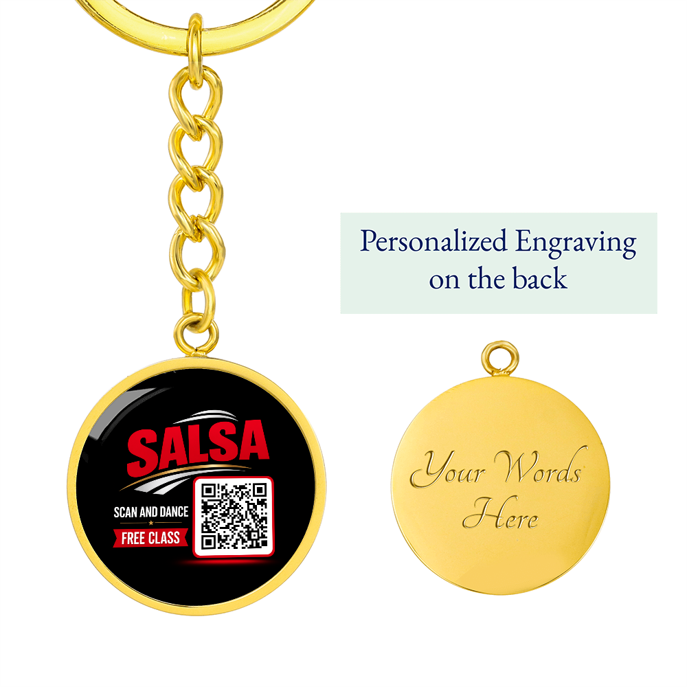 Scan and Dance Keychain- Free Salsa Class ShineOn Fulfillment
